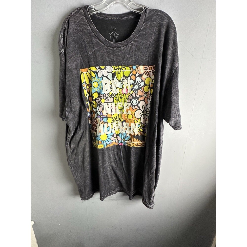 Be A Nice Human T Shirt Peace Flowers T Shirt XXL Hippie Retro
